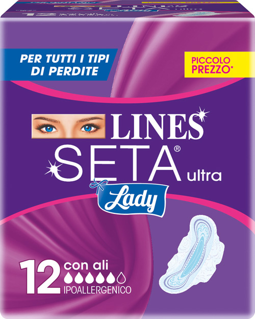 LINES SETA ULTRA LADY CON ALI 12 PEZZI - latuafarmacia.org