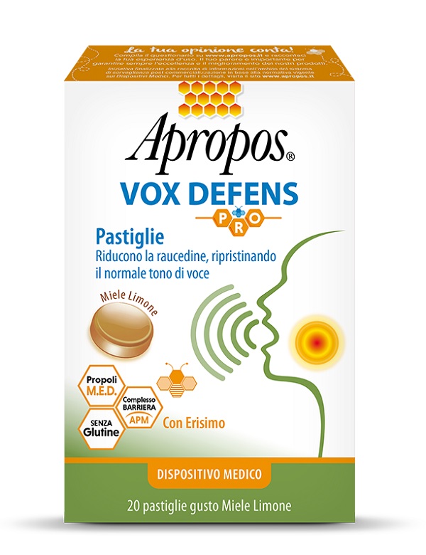 APROPOS VOX DEFENS PRO MIELE LIMONE 20 PASTIGLIE - latuafarmacia.org