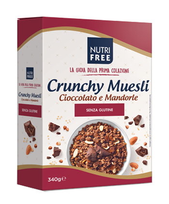 NUTRIFREE CRUNCHY MIX CIOCCOLATO E MANDORLE 340 G - latuafarmacia.org