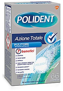 POLIDENT AZIONE TOTALE 66 COMPRESSE PULITORE PER PROTESI QUOTIDIANO - latuafarmacia.org