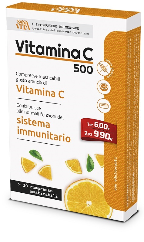 SANAVITA VITAMINA C MASTICABILE 30 COMPRESSE - latuafarmacia.org