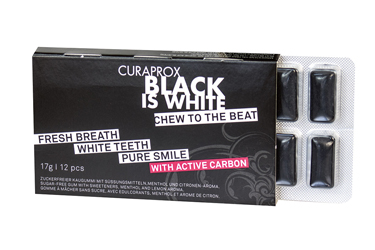 CURAPROX BLACK IS WHITE TO GO CHEWING GUM SLEEVE 12 PEZZI - latuafarmacia.org