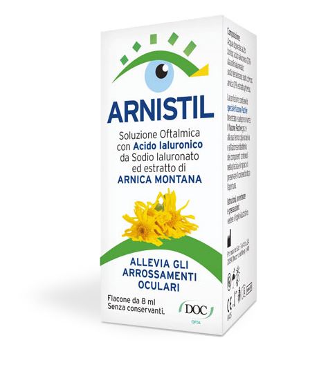 ARNISTIL SOLUZIONE OFTALMICA ACIDO IALURONICO 0,2% + ESTRATTO DI ARNICA MONTANA 0,1% FLACONE 8 ML - latuafarmacia.org