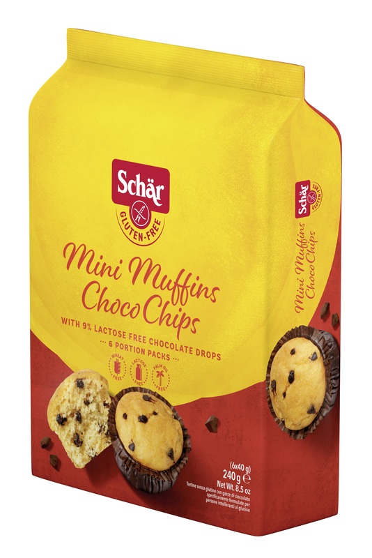 SCHAR MINI MUFFIN CHOCO CHIPS SENZA LATTOSIO 6 MONOPORZIONI DA 40 G - latuafarmacia.org