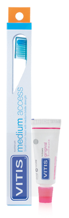 VITIS SPAZZOLINO MEDIUM ACCESS + VITIS DENTRIFRICIO GINGIVAL 15 ML - latuafarmacia.org