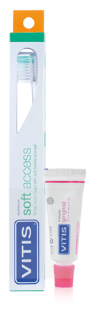 VITIS SPAZZOLINO SOFT ACCESS + DENTIFRICIO GINGIVAL 15 ML - latuafarmacia.org