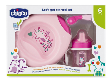 CHICCO SET PAPPA 6M+ ROSA CON CUCCHIAIO ROSA - latuafarmacia.org