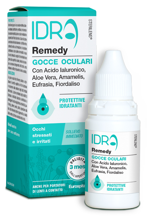 GOCCE OCULARI PROTETTIVE IDRATANTI STERILENS IDRA REMEDY CON ACIDO IALURONICO E ALOE VERA 10 ML - latuafarmacia.org