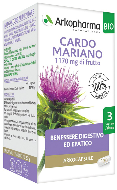 ARKO CAPSULE CARDO MARIANO BIO 130 CAPSULE - latuafarmacia.org