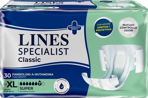 PANNOLONE A MUTANDA LINES SPECIALIST CLASSIC SUPER PM XL 30 PEZZI - latuafarmacia.org