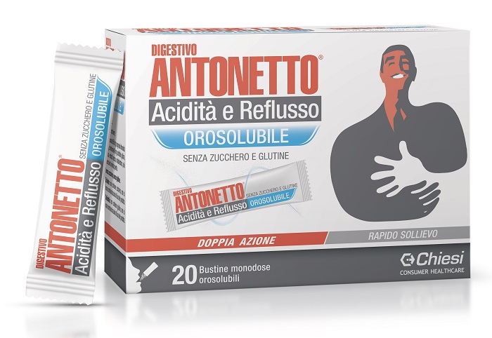 DIGESTIVO ANTONETTO ACIDITA' E REFLUSSO OROSOLUBILE 20 BUSTINE - latuafarmacia.org