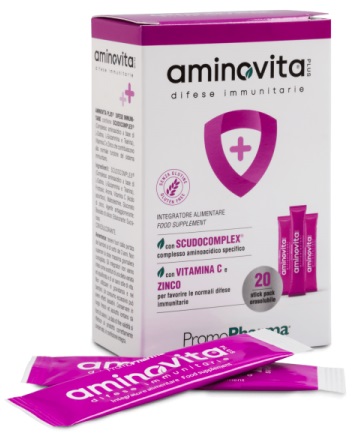 AMINOVITA PLUS DIFESE IMMUNITARIE 20 STICK PACK X 2,5 G - latuafarmacia.org