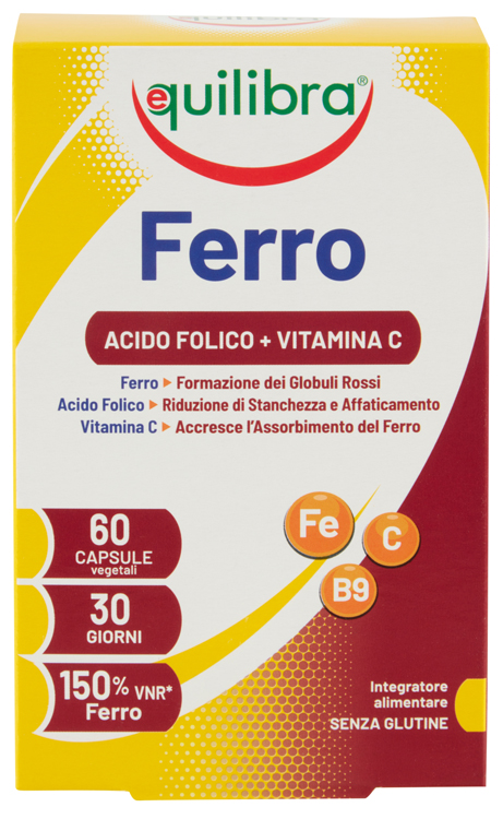 FERRO CON ACIDO FOLICO + VITAMINA C 60 CAPSULE - latuafarmacia.org