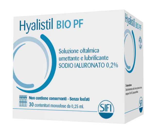 HYALISTIL BIO PF SOLUZIONE OFTALMICA PHOSPHATE FREE MONODOSE A BASE DI ACIDO IALURONICO 0,2% 30 FLACONCINI 0,25 ML - latuafarmacia.org