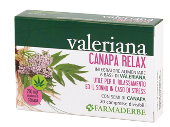 VALERIANA CANAPA RELAX 30 COMPRESSE DIVISIBILI - latuafarmacia.org