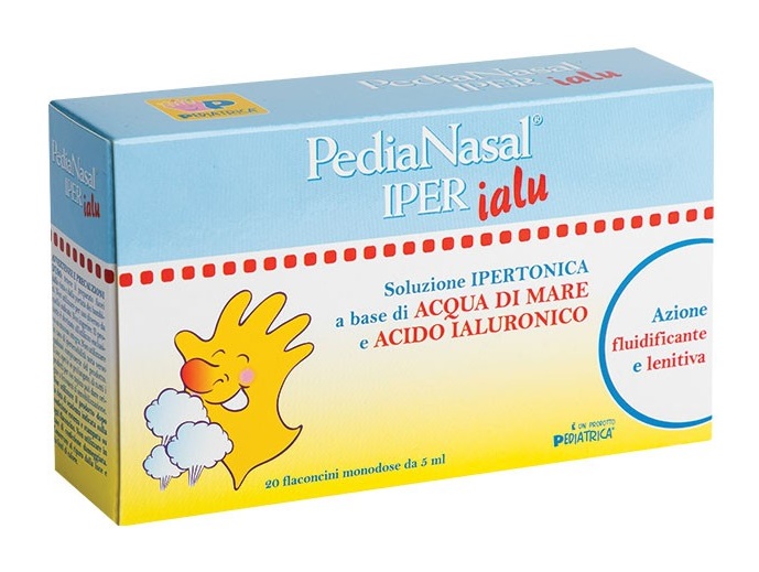 PEDIANASAL IPER SOLUZIONE IPERTONICA CON ACIDO IALURONICO 20 FLACONCINI MONODOSE DA 5 ML - latuafarmacia.org