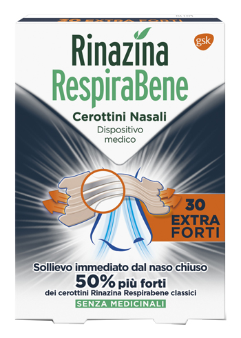 RINAZINA RESPIRABENE CEROTTINO EXTRA FORTE 30 PEZZI - latuafarmacia.org