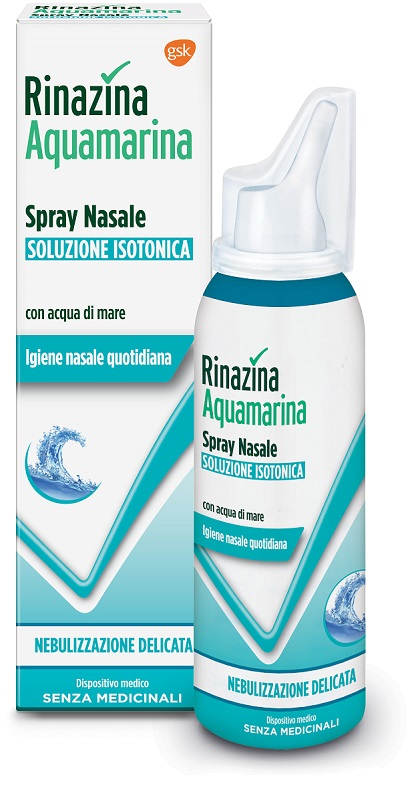 RINAZINA AQUAMARINA ISOTONICA SPRAY NEBULIZZAZIONE DELICATA 100 ML - latuafarmacia.org
