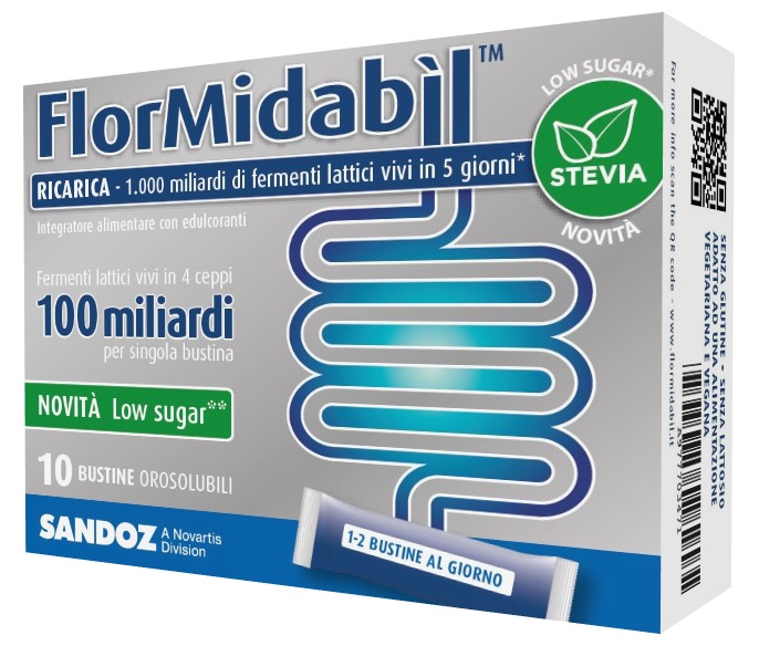 FLORMIDABIL RICARICA 10 BUSTINE CON STEVIA - latuafarmacia.org