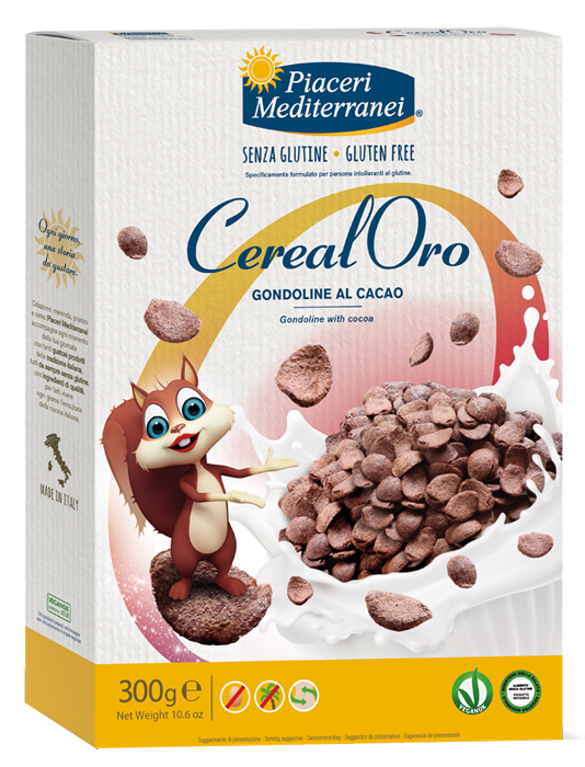 PIACERI MEDITERRANEI CEREALORO GONDOLINE CACAO 300 G - latuafarmacia.org