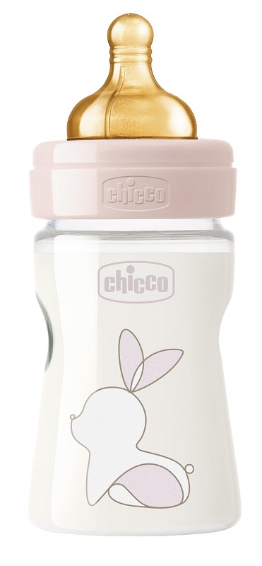 CHICCO BIBERON ORIGINAL 150ML TOUCH 1 FORO GIRL CON TETTARELLA IN CAUCCIU' - latuafarmacia.org