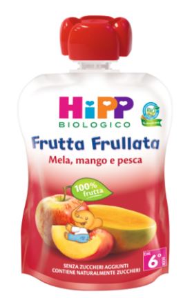 HIPP BIO FRUTTA FRULLATA MELA/MANGO/PESCA 90 G - latuafarmacia.org