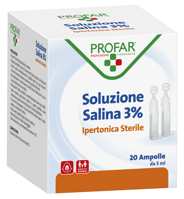 SOLUZIONE IPERTONICA 3% PROFAR 5 ML 20 PEZZI - latuafarmacia.org
