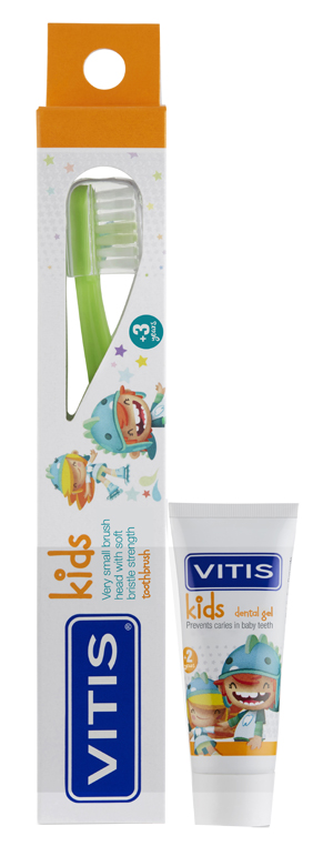 VITIS KIDS SPAZZOLINO + GEL 8 ML - latuafarmacia.org