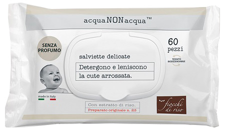 FIOCCHI DI RISO ACQUA NON ACQUA SENZA PROFUMO 60 SALVIETTE - latuafarmacia.org
