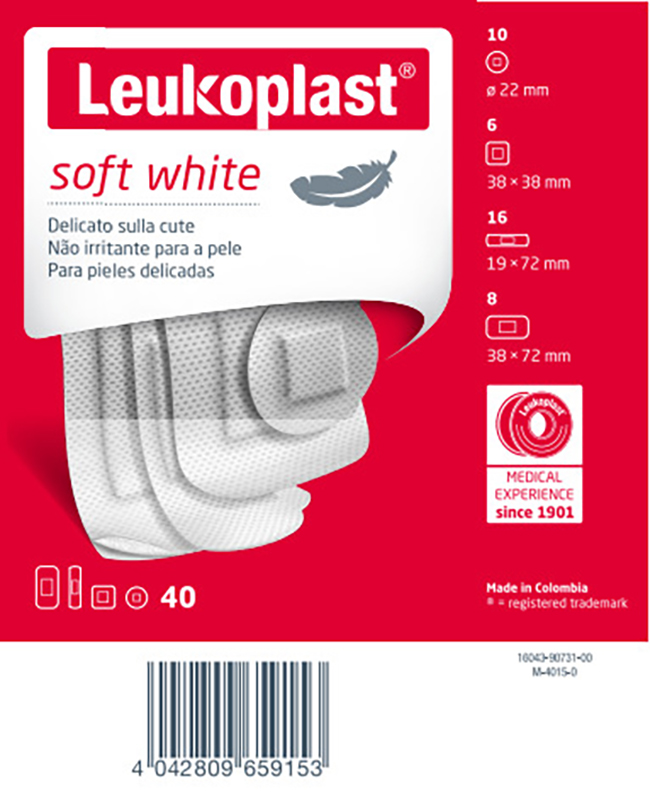 LEUKOPLAST SOFT WHITE 40 PEZZI ASSORTITI - latuafarmacia.org