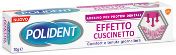 POLIDENT FISSATIVO EFFETTO CUSCINETTO ADESIVO PER PROTESI DENTALI 70 G - latuafarmacia.org