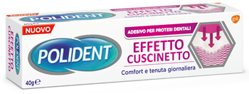 POLIDENT FISSATIVO EFFETTO CUSCINETTO ADESIVO PER PROTESI DENTALI 40 G - latuafarmacia.org