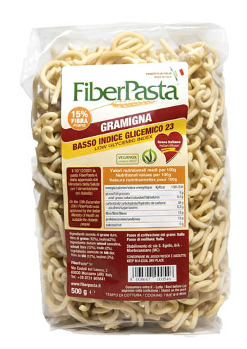 FIBERPASTA GRAMIGNA BASSO INDICE GLICEMICO 500 G - latuafarmacia.org
