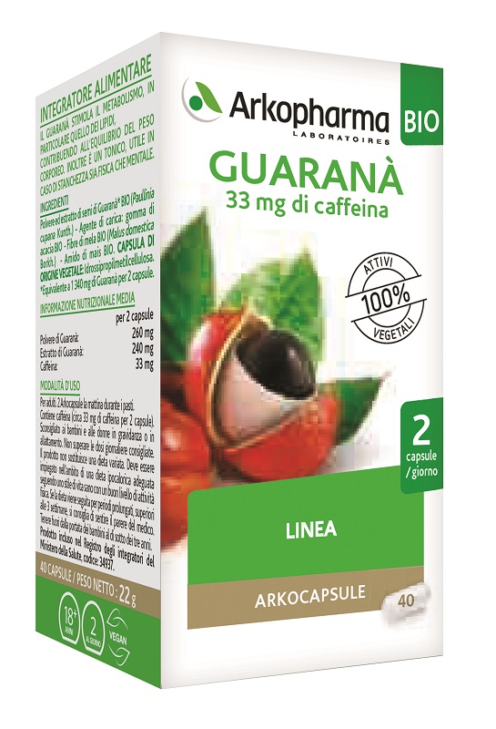 ARKO CAPSULE GUARANA' BIO 40 CAPSULE - latuafarmacia.org