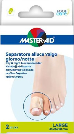 DIVARICATORE ALLUCE GIORNO/NOTTE MASTER-AID FOOTCARE LARGE 2 PEZZI D12 - latuafarmacia.org