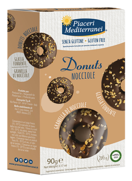 PIACERI MEDITERRANEI DONUTS NOCCIOLE 90 G - latuafarmacia.org
