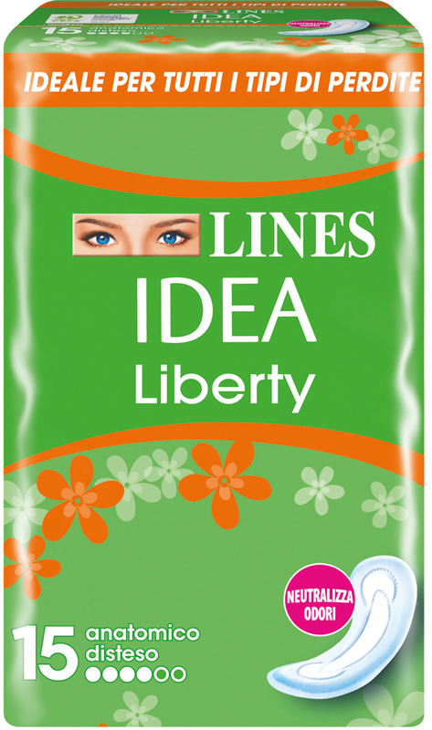 LINES IDEA ASSORBENTE LIBERTY ANATOMICO 15 PEZZI - latuafarmacia.org