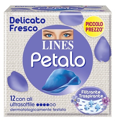 LINES PETALO BLU ASSORBENTE CON ALI 12 PEZZI - latuafarmacia.org
