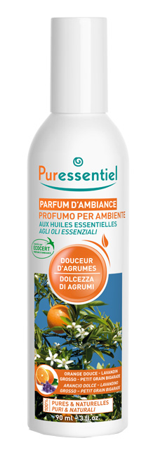 PURESSENTIEL PROFUMO AMBIENTE DOLCEZZA AGRUMI ECOCERT 90 ML - latuafarmacia.org