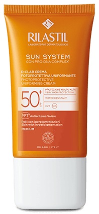 RILASTIL SUN SYSTEM D-CLAR SPF 50+ CREMA MEDIUM - latuafarmacia.org