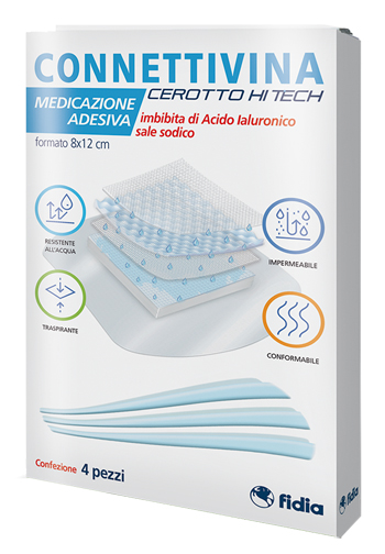 CEROTTO CONNETTIVINA HITECH 8 X 12 CM 4 PEZZI - latuafarmacia.org