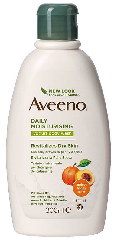 AVEENO BAGNO DOCCIA YOGURT ALBICOCCA & MIELE 300 ML - latuafarmacia.org