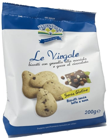 HAPPY FARM VIRGOLE GOCCE CIOCCOLATA E GRANELLA NOCCIOLE 200 G - latuafarmacia.org
