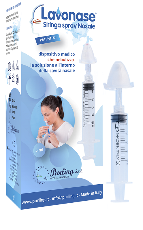 LAVONASE SIRINGA SPRAY NASALE NON STERILE 5 ML LUER-LOCK CON CAPPUCCIO + UGELLO NASALE CON RACCORDO LUER-LOCK + PERFORATORE CON VALVOLA NON RITORNO CON TAPPO - latuafarmacia.org