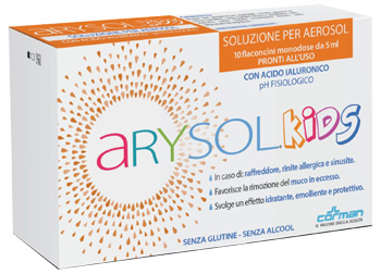 ARYSOL KIDS SOLUZIONE BAMBINI PER AEROSOL CON ACIDO IALURONICO PH FISIOLOGICO 10 FLACONCINI MONODOSE DA 5 ML - latuafarmacia.org
