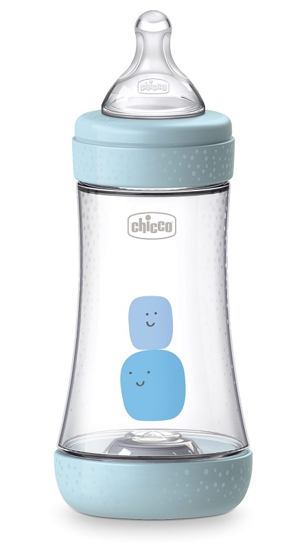 CHICCO BIBERON PERFECT 5 BOY 240 ML IN SILICONE 2 FORI - latuafarmacia.org