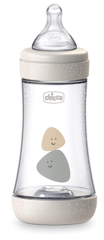 CHICCO BIBERON PERFECT 5 UNISEX 240 ML IN SILICONE 2 FORI - latuafarmacia.org