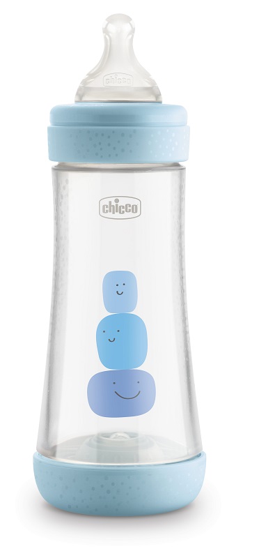 CHICCO BIBERON PERFECT 5 BOY 300 ML IN SILICONE 3 FORI - latuafarmacia.org
