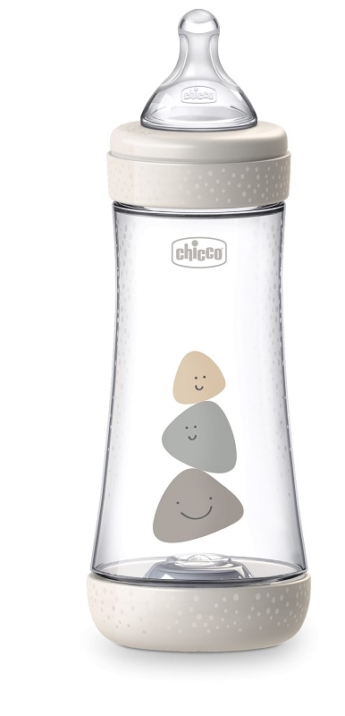 CHICCO BIBERON PERFECT 5 UNISEX 300 ML IN SILICONE 3 FORI - latuafarmacia.org