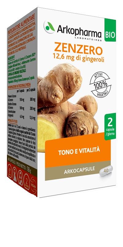 ARKO CAPSULE ZENZERO BIO 40 CAPSULE - latuafarmacia.org